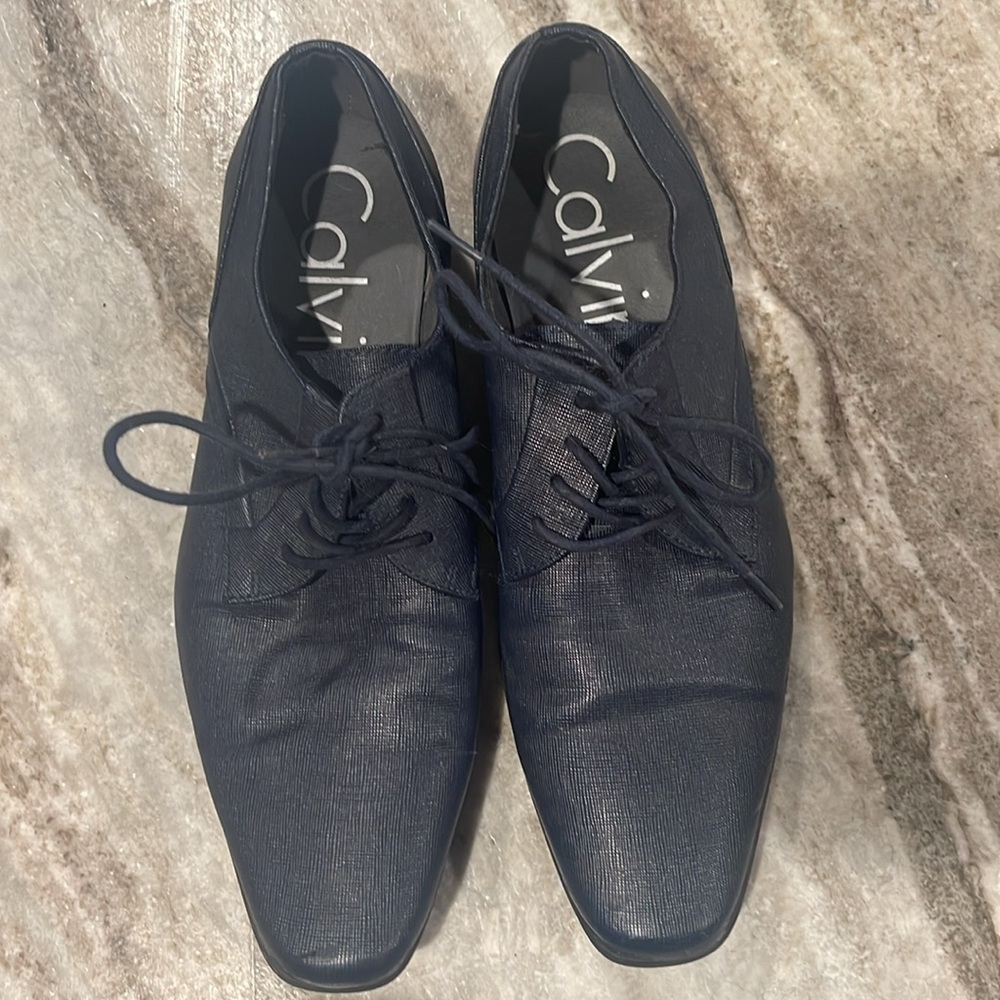 Navy blue Calvin Klein dress shoe